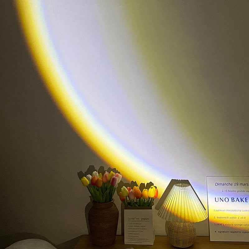Elite USB Moon Lamp - Rainbow LED Sunset Projector System - Vezir