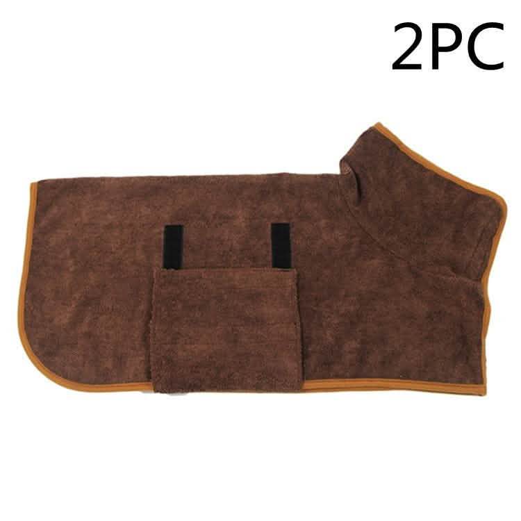Absorbent Pet Bathrobe - Microfiber Waist-Wrapped Dog Towel - Vezir