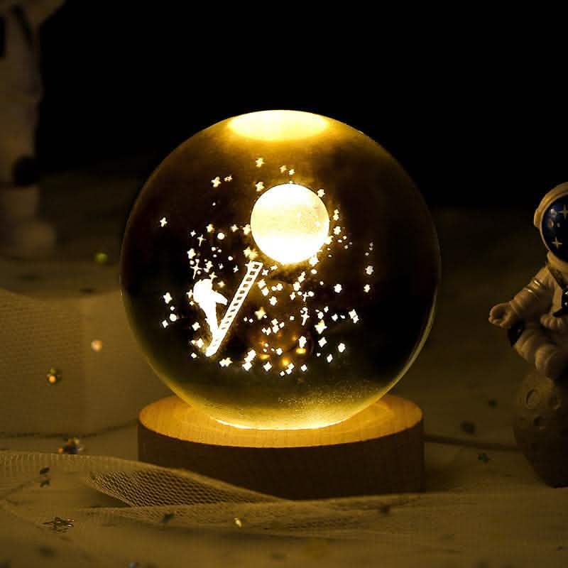 Starry Sky Crystal Ball Lamp - Moon Projection Night Light - Vezir