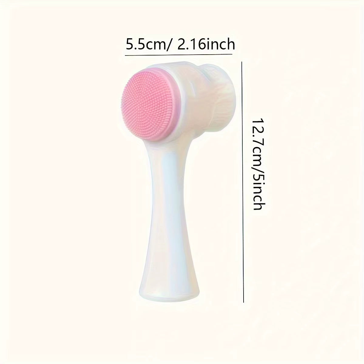 1Pc- Silicone Pet Paw Cleaner & Massage Brush - Dual-Sided Dog Grooming Tool for Healthy Coats and Claws Pink