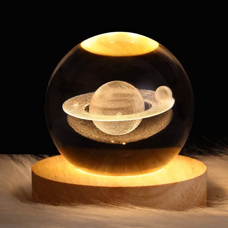 Starry Sky Crystal Ball Lamp - Moon Projection Night Light - Vezir