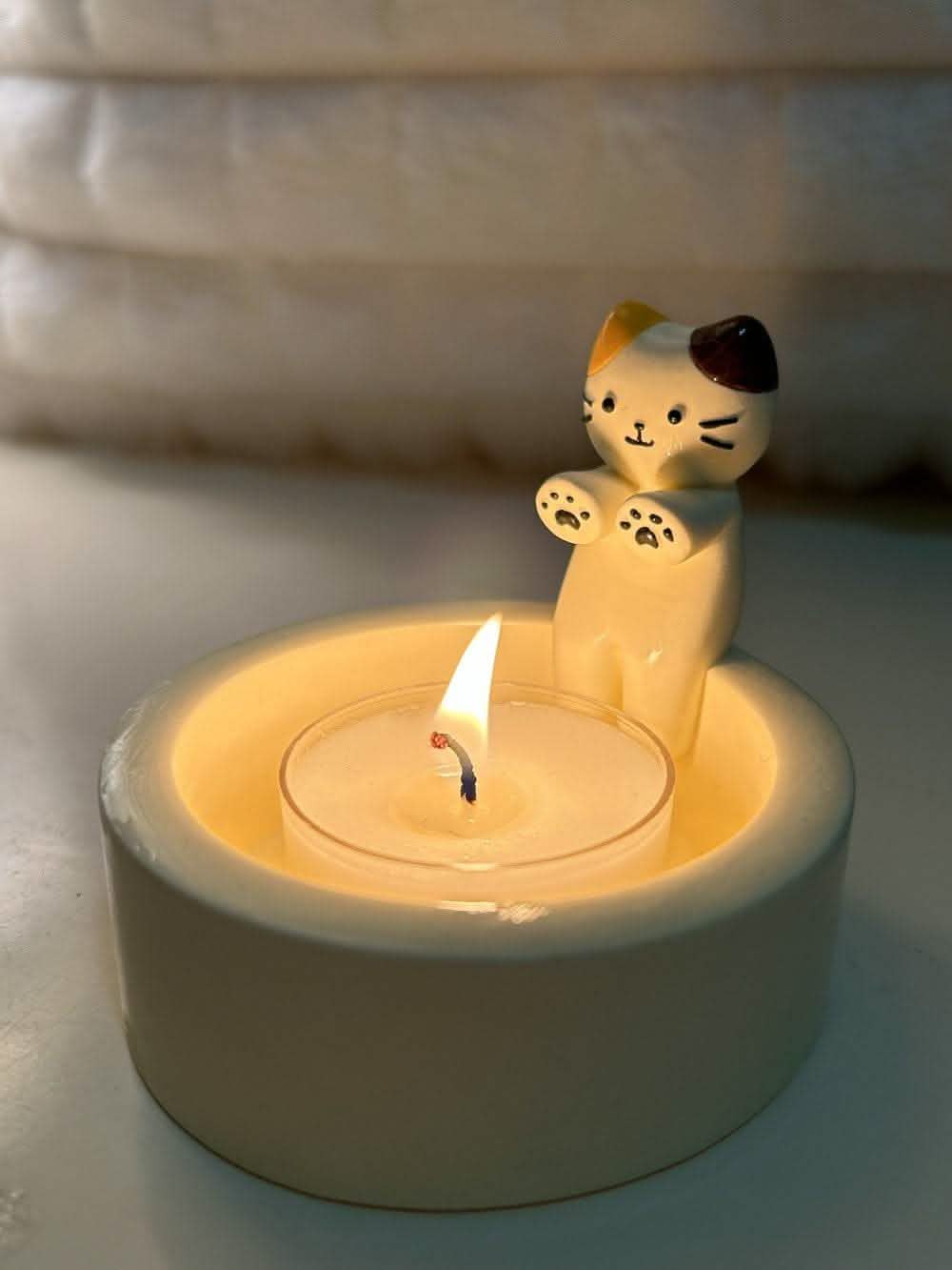 Cute Cat Candlestick Holder - Creative Aromatherapy Candle Holder - Vezir