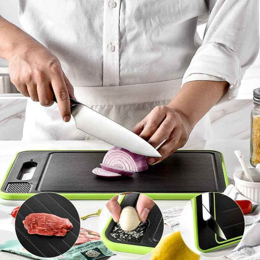 Double-Side Cutting Board - Defrosting & Knife Sharpener - Vezir