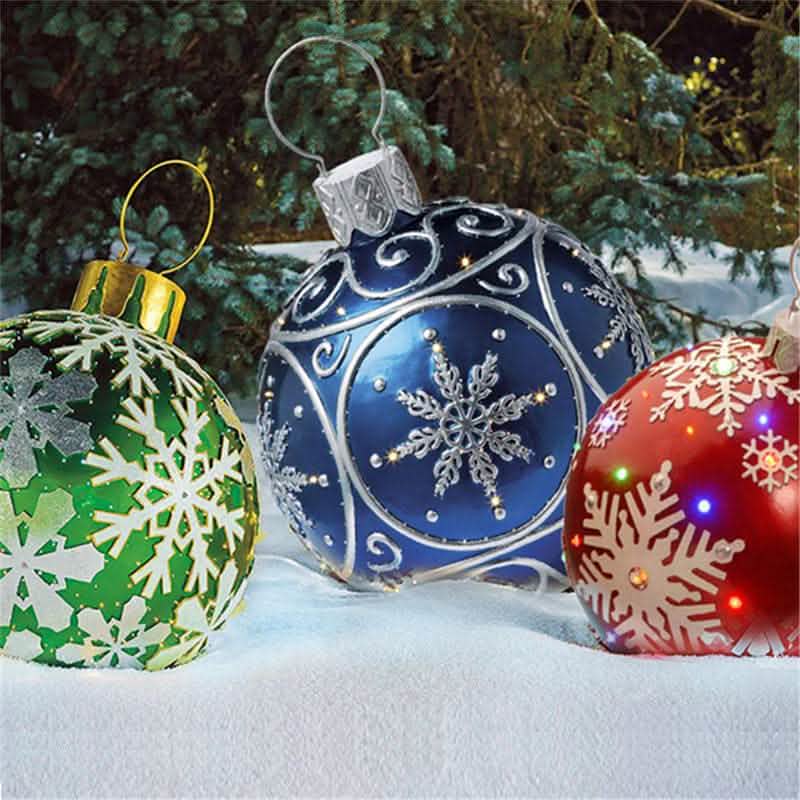 60CM Inflatable Christmas Ornament Ball - Giant PVC Decoration - Vezir