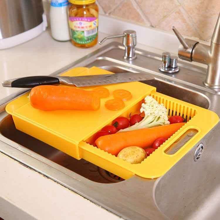Multi-Function Cutting Board - Sink Drain Basket Kitchen Tool - Vezir