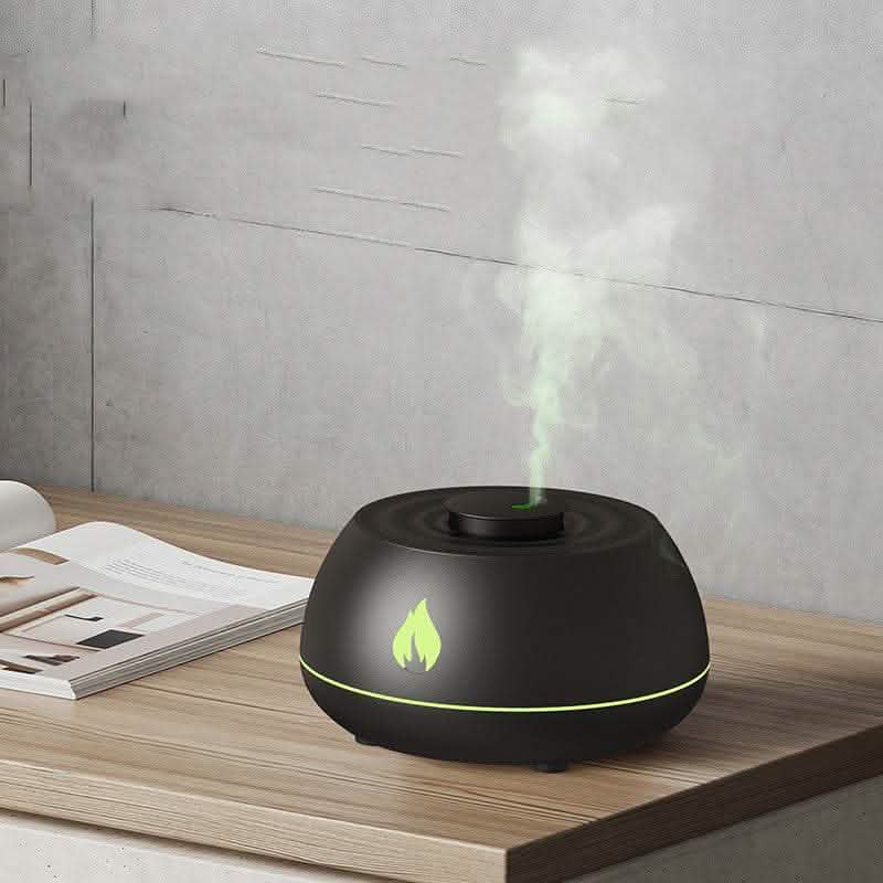 Flame Humidifier Diffuser - 7 Colors LED Aromatherapy 130ML - Vezir