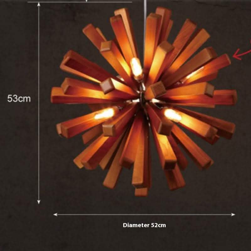 Nordic Wood Art Chandelier - Creative Personality Lighting - Vezir
