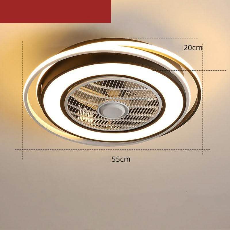 LED Ceiling Fan Light - Bedroom Dining Room Home Fixture - Vezir