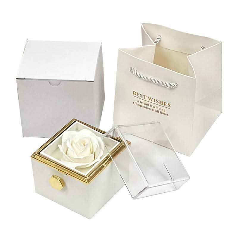Rotating Rose Gift Box - Soap Flower Valentine's Day Present - Vezir