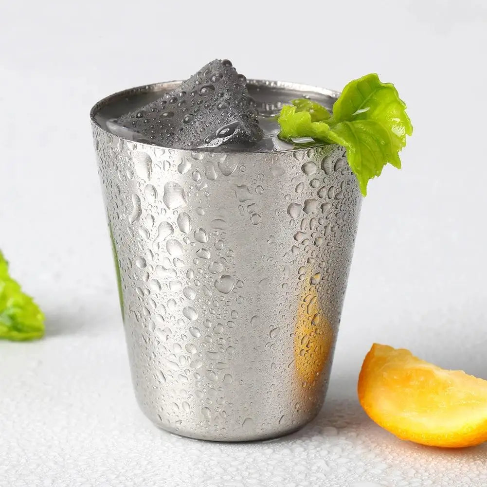 Portable Stainless Steel Cup Set for Outdoor Travel Party Whiskey Cups with Case for Picnics Hiking Camping Drinkware Supplies