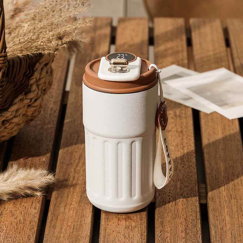 Smart Digital Thermal Bottle - 450ml Insulated Coffee Mug - Vezir