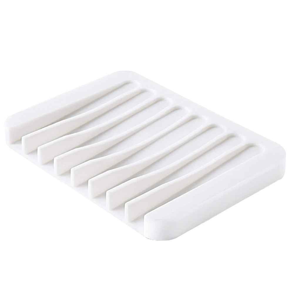 1/2 Pcs High Quality Silicone Self Draining Soap Dishes Innovative Soap Holder Saver Silicone Soap Holder anti Slip Pad