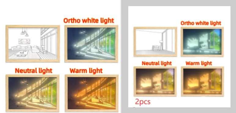 Illuminated LED Picture Light - Sunshine Simulation Night Lamp - Vezir