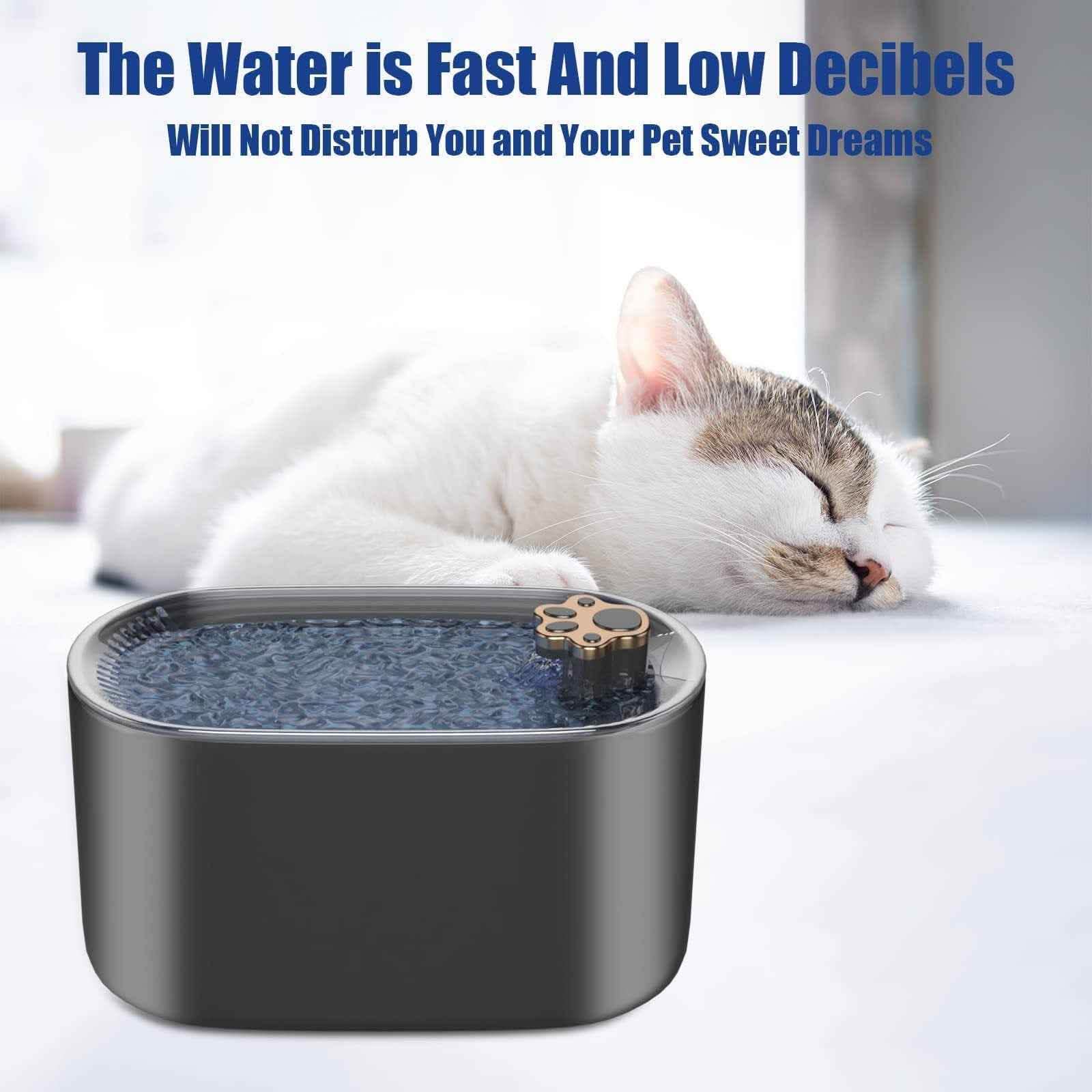 Elite 3L Cat Water Fountain - Ultra-Quiet LED Smart Dispenser - Vezir
